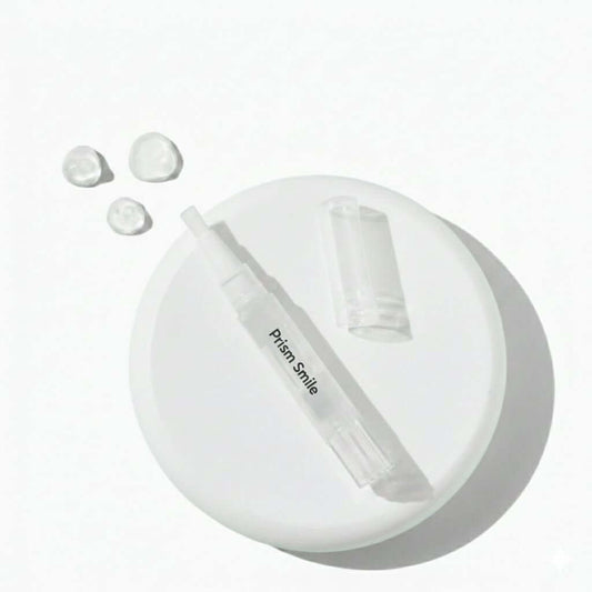 Uncapped Prism Smile whitening pen showing its brush applicator.